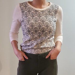 J.Crew Embroidered Knit Top